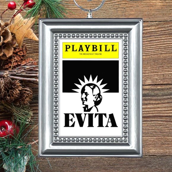 Evita Broadway Musical‎ Playbill Christmas Tree Ornament - Picture 1 of 3